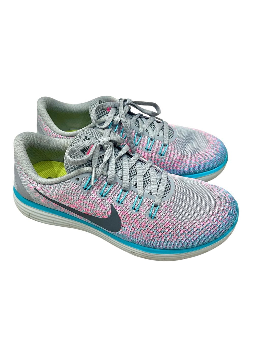 Nike Free Run RN Distance Running Shoes Athletic Sneakers Wolf Grey Pink Blast